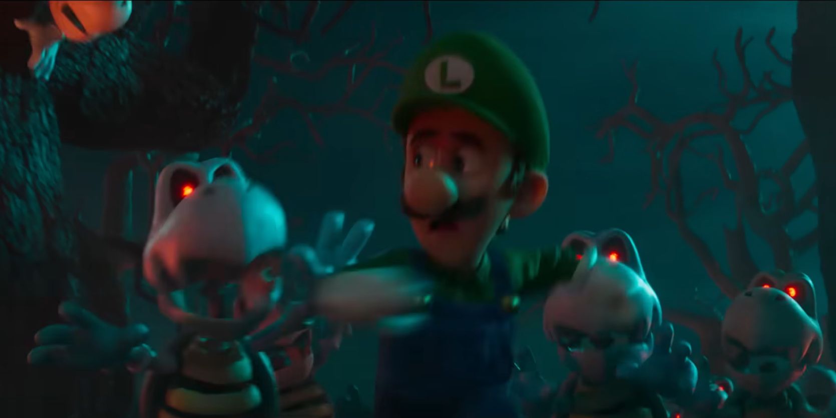 Luigi scared super mario bros movie