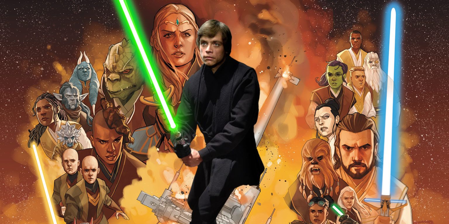 Luke Skywalker with the High Republic in the Background