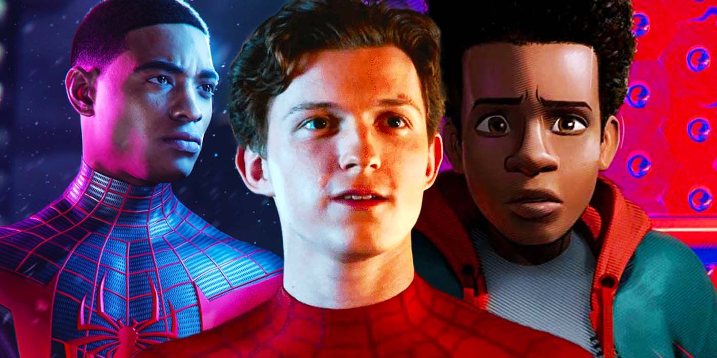 MCU's Spider-Man with PS4 & Spiderverse Miles Morales