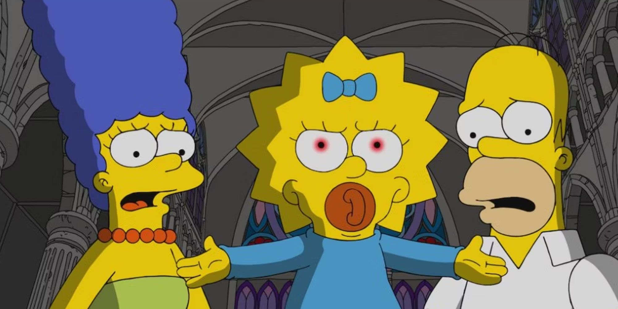 Maggie levitando em The Simpsons Treehouse of Horror