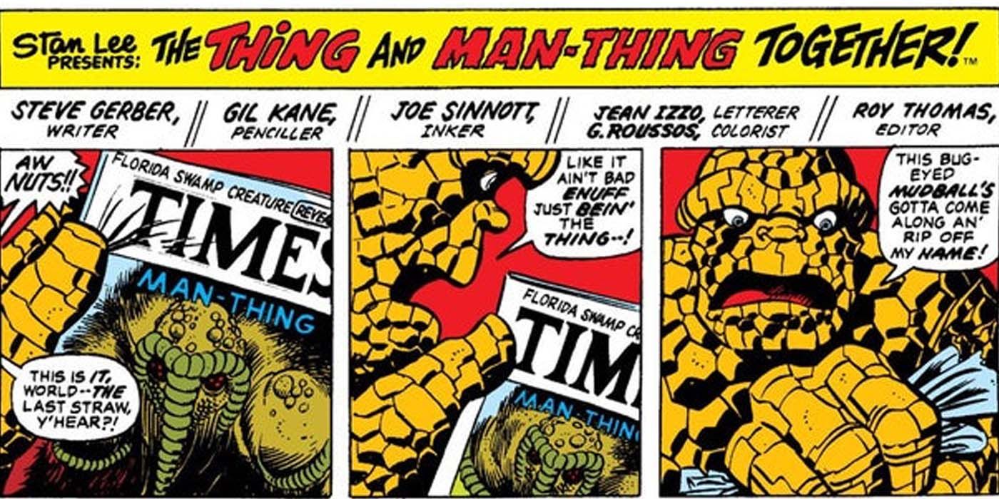 Man Thing Marvel Comics The Thing Ben Grimm
