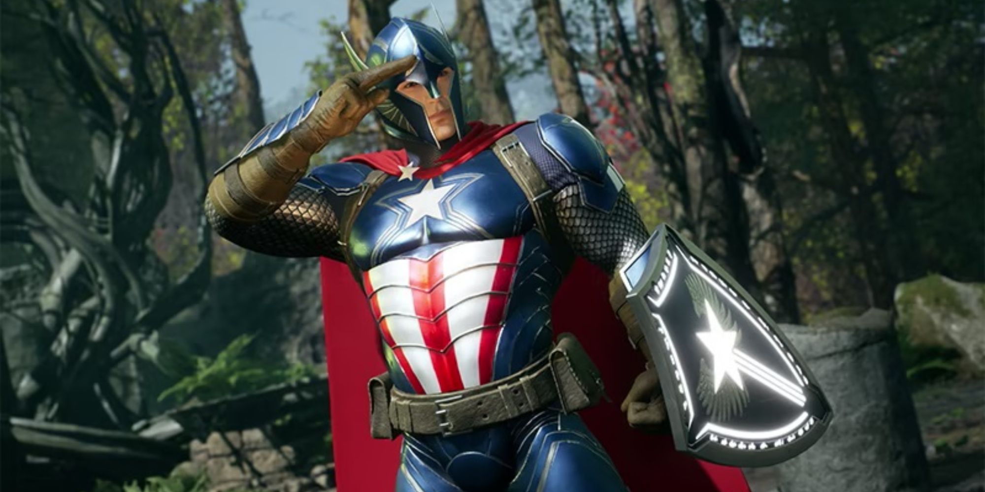 Captain America's Future Soldier DLC skin in Marvel Midnight Suns