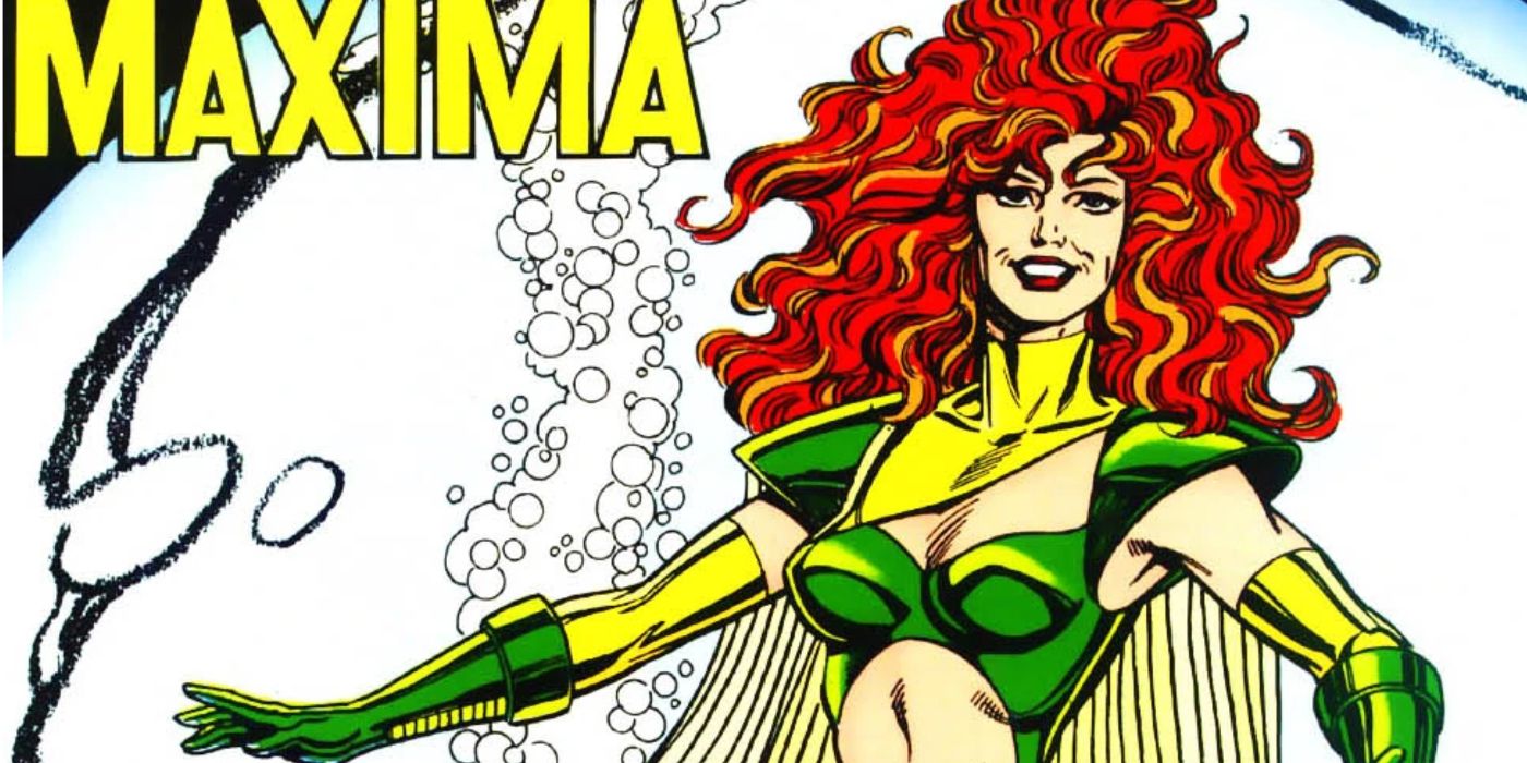 Maxima flying in the DC Comics