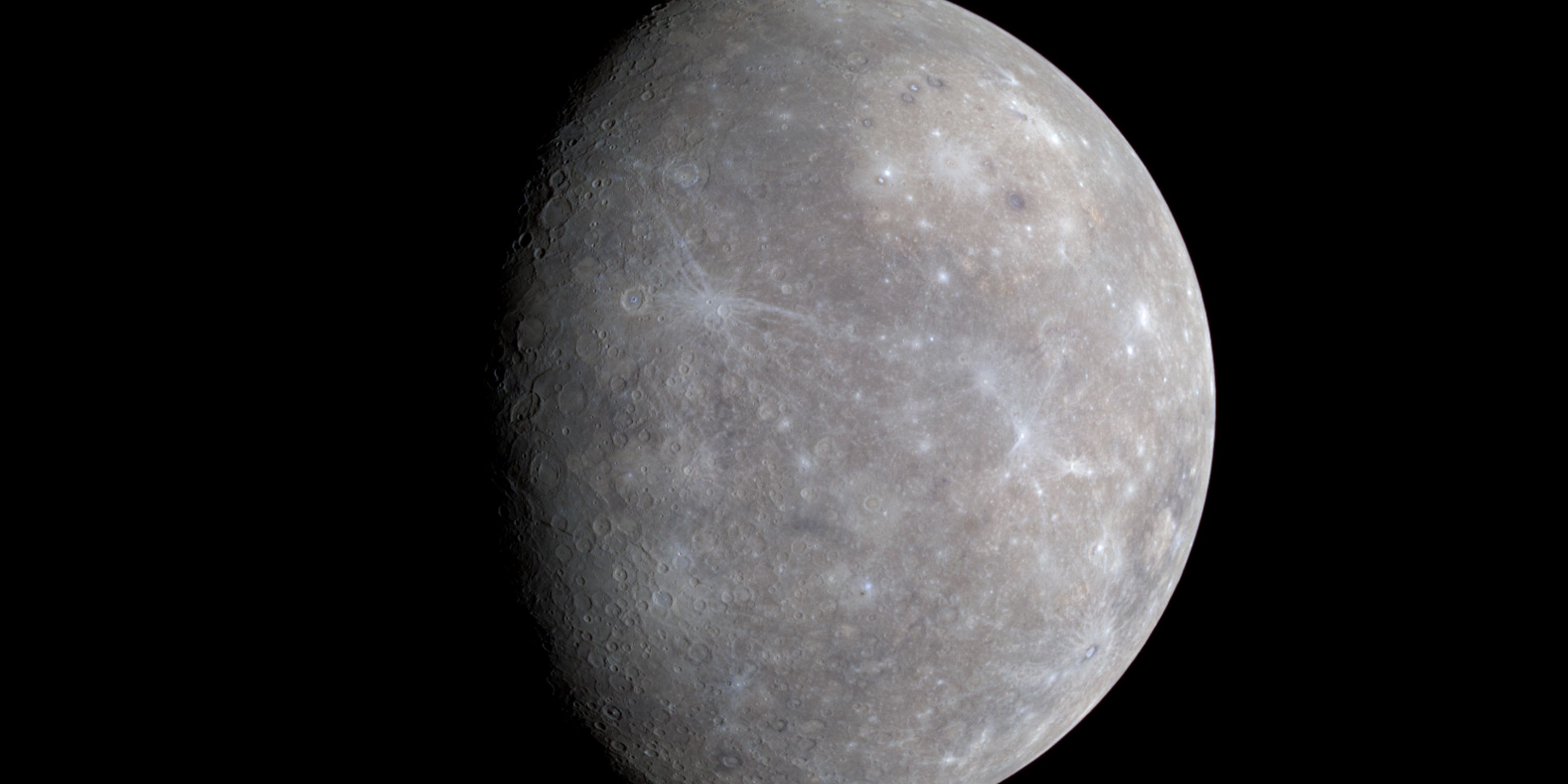 Mercury's Subtle Colors in Space