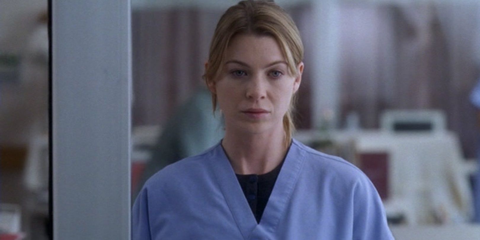 Meredith Grey in scrubs in Grey's Anatomy