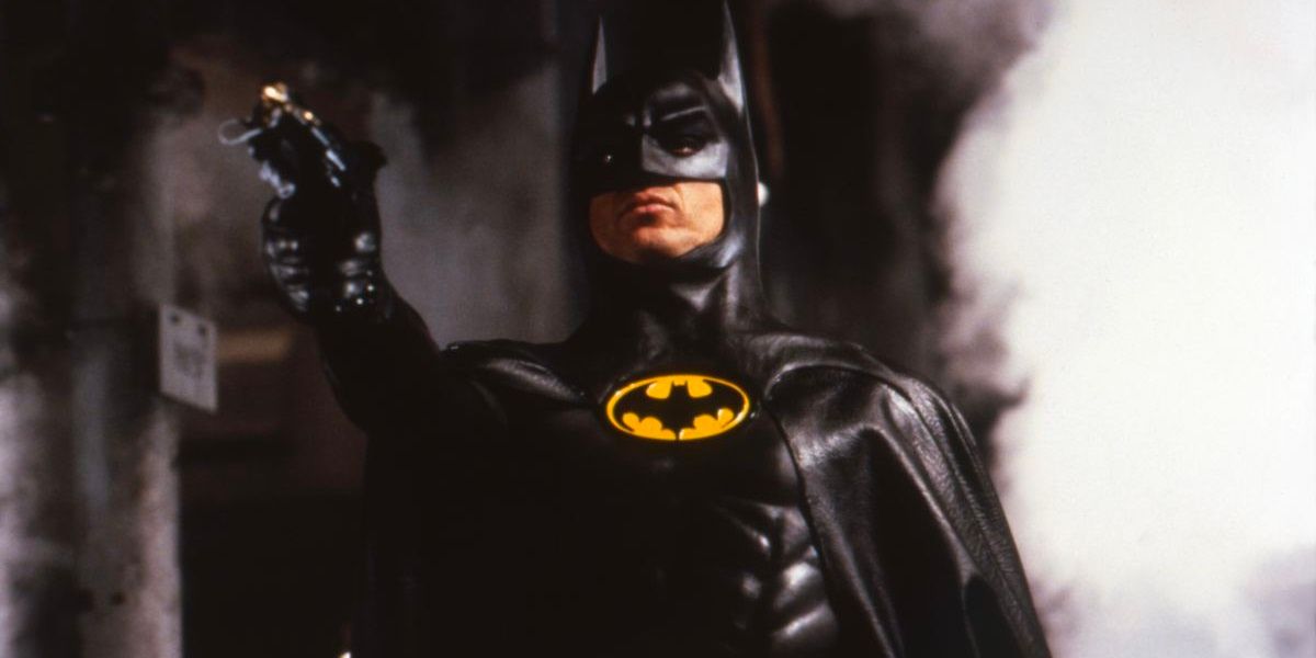 Michael Keaton in the Batman cowl