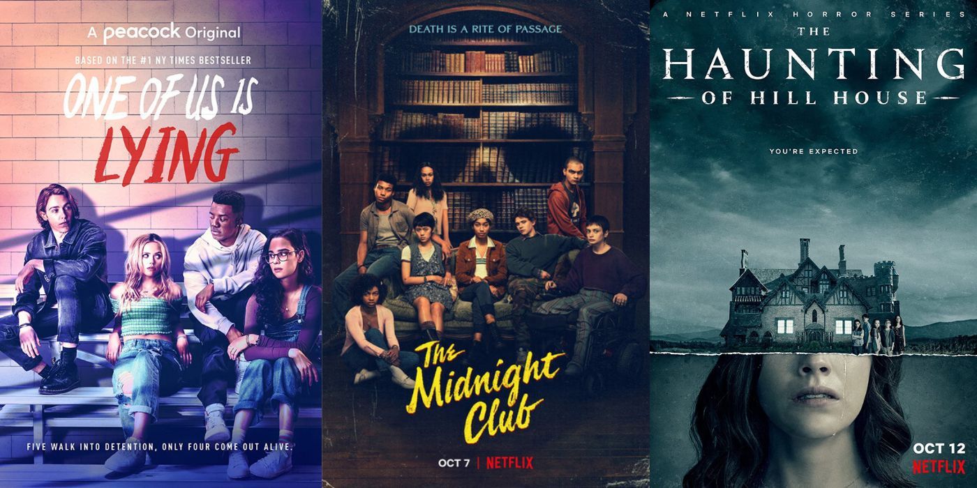 One Of Us Is Lying, The Midnight Club, and The Haunting Of Hill House promo posters