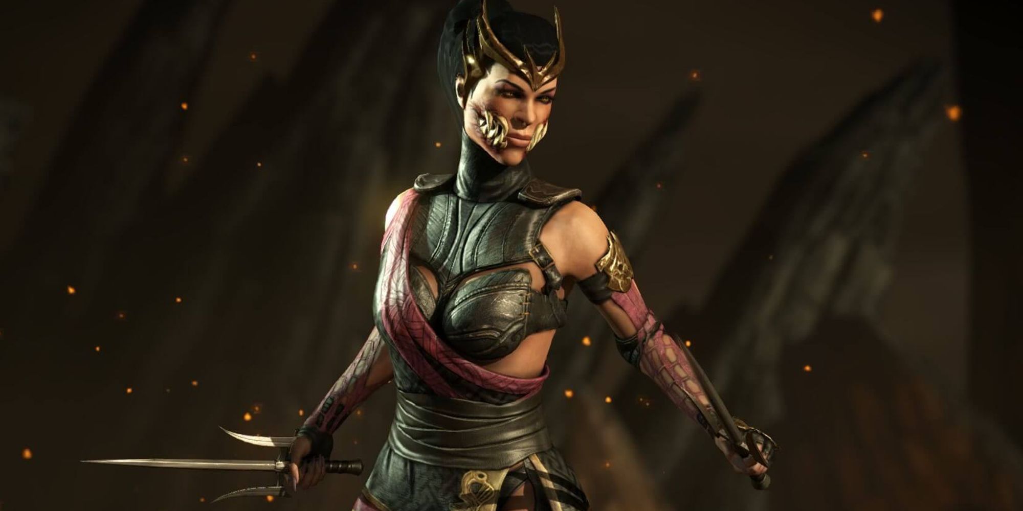 Mileena wielding her sais in Mortal Kombat X (2015)