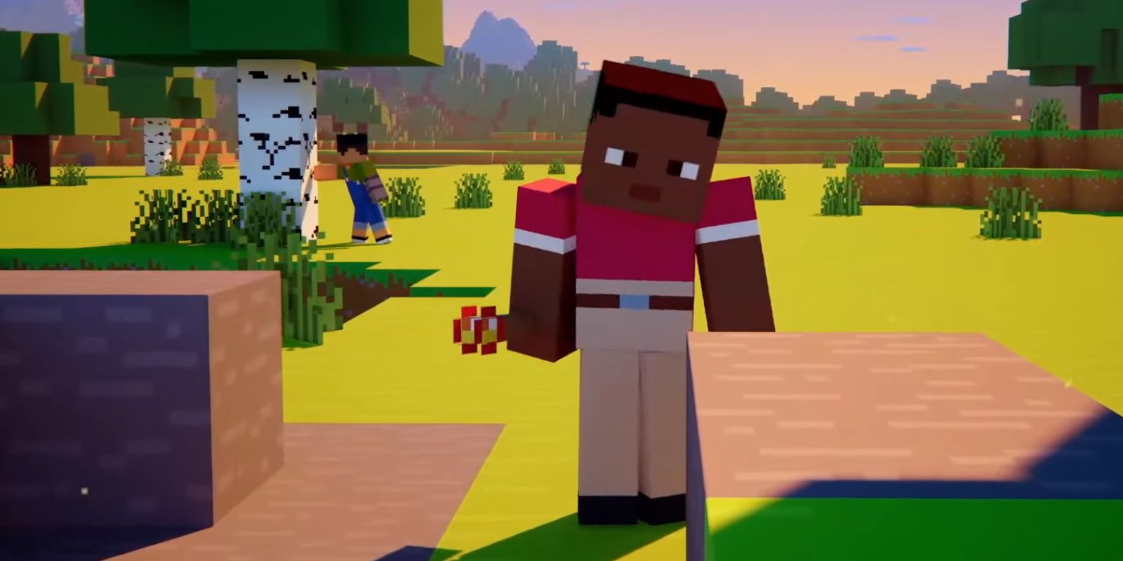 A screenshot from Minecraft Live 2022, showing one of the new default skins coming in the 1.20 update.