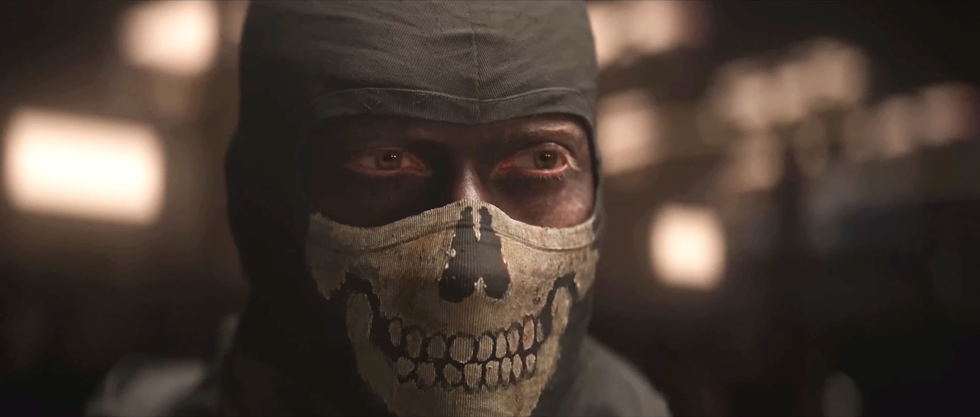 Ghost in Modern Warfare 2's campaign, donning his classic mask.