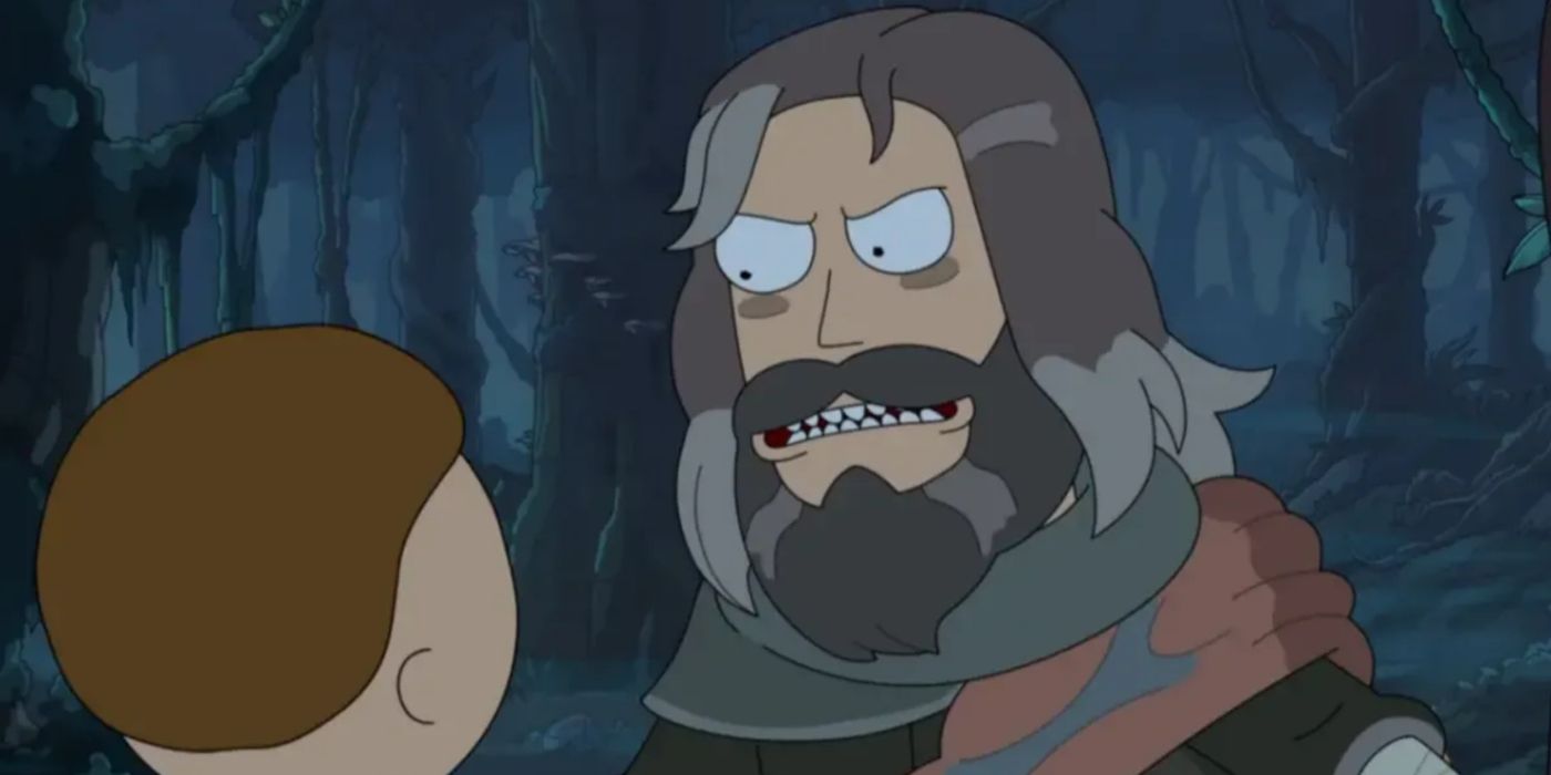 Morty and Cronenberged Dimension Jerry in Rick and Morty
