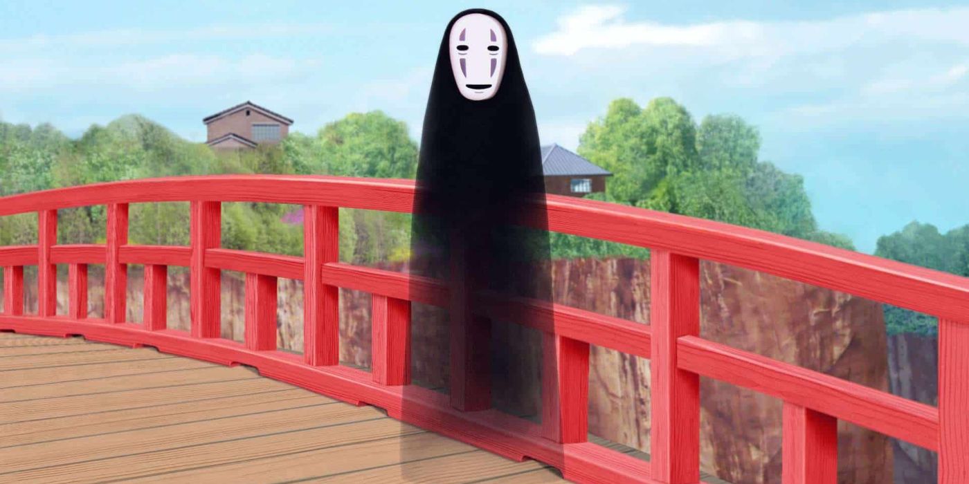 Sin rostro en el puente en Spirited Away