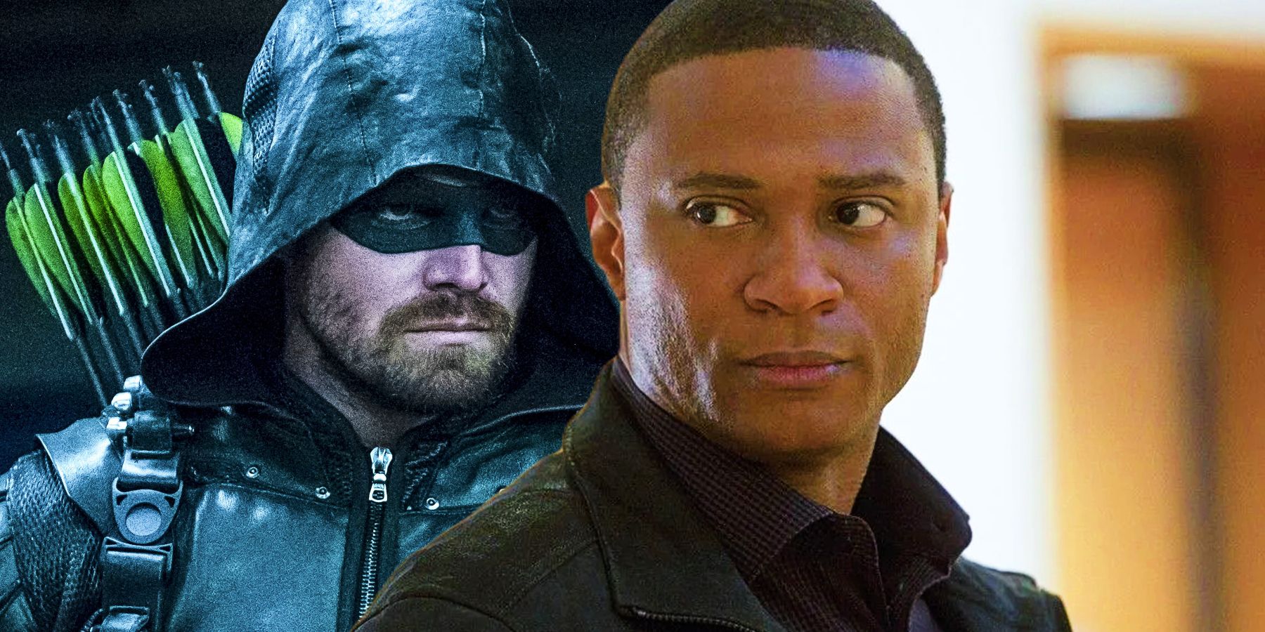 Oliver Queen and John Diggle in Arrow