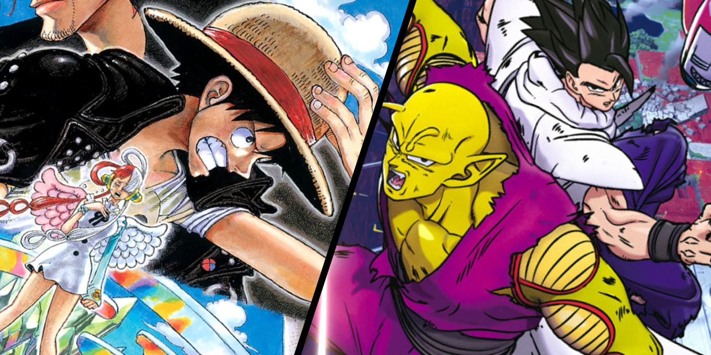 Posters for One Piece Film Red and Dragon Ball Super: Super Hero.