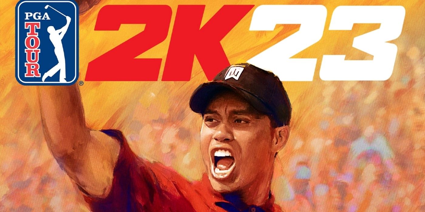  Tiger Woods on the cover of PGA Tour 2K23.