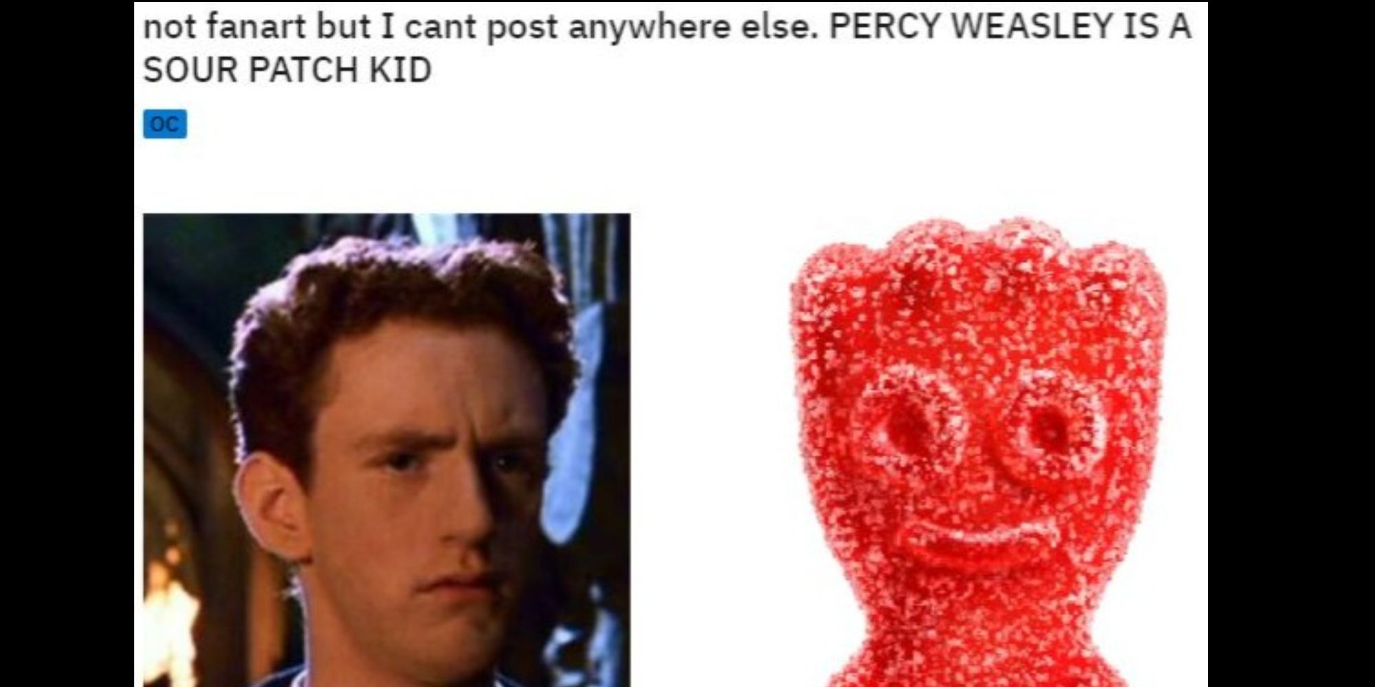 Percy Weasley is a Sour Patch Kid meme
