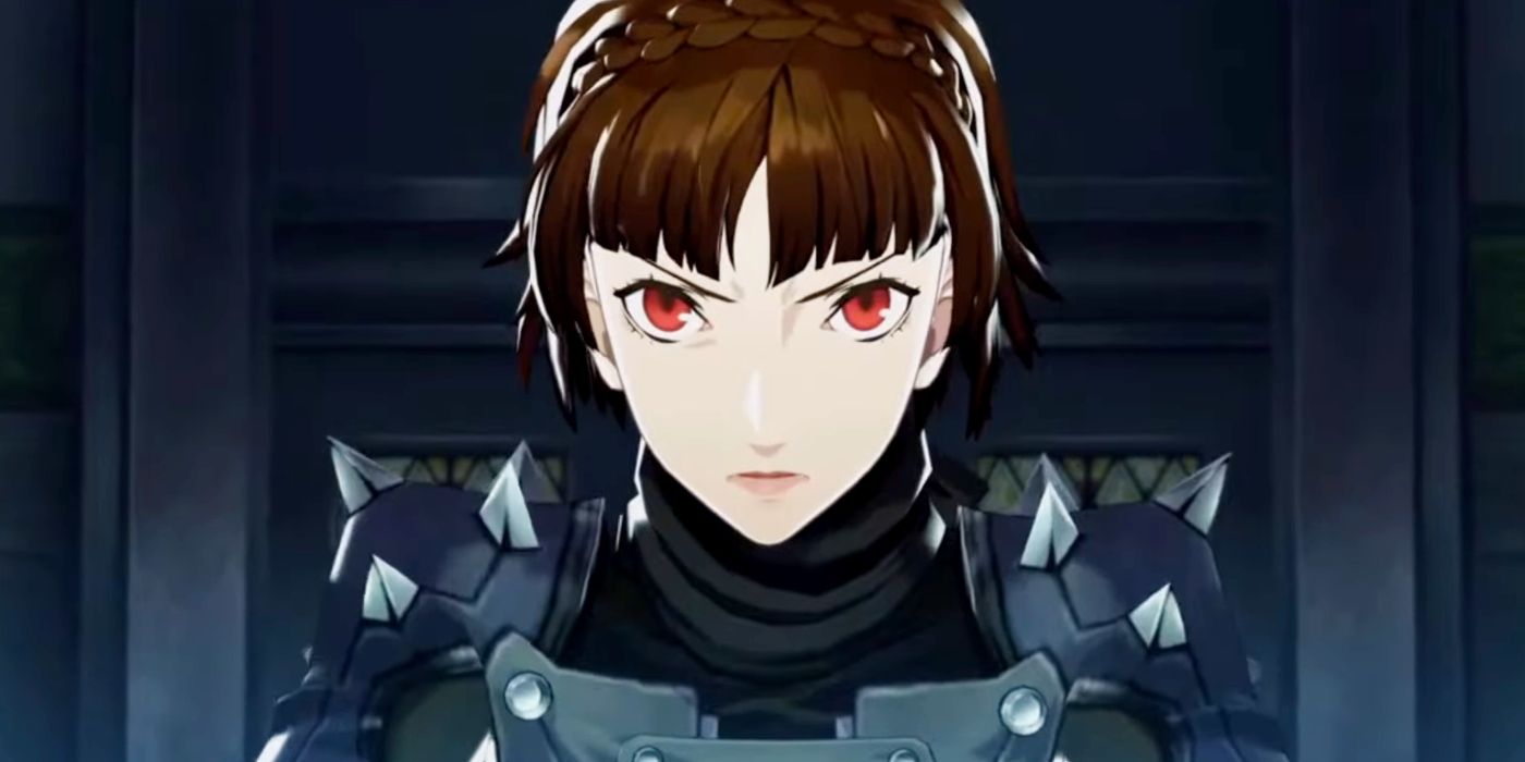 A close-up of Queen in Persona 5 Royal.