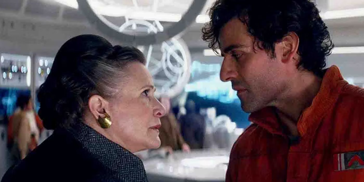 Poe e Leia Guerra nas Estrelas