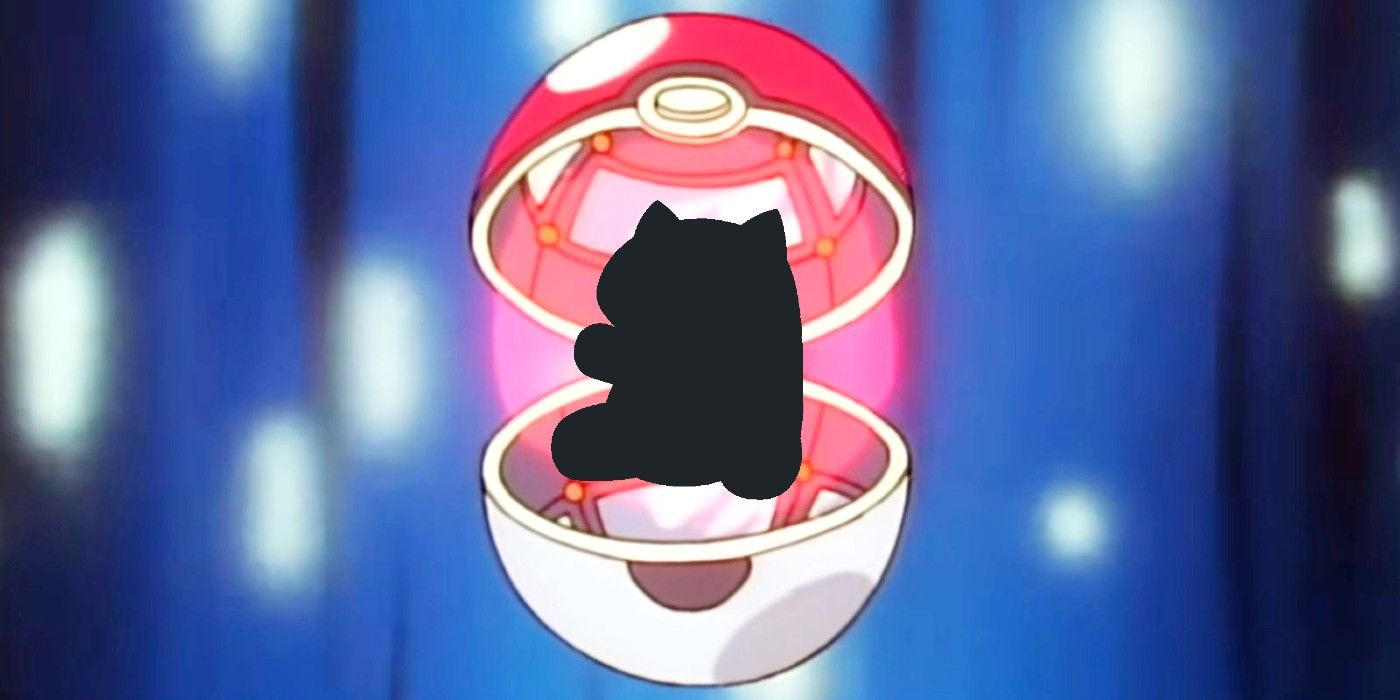Poke Ball opening to reveal shadow of substitute doll from Pokemon.