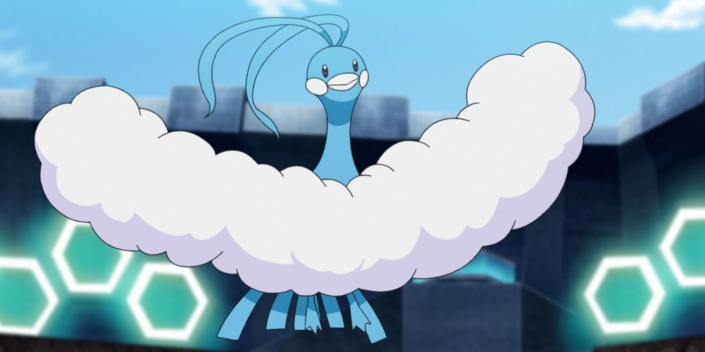 Uma imagem de Altaria do anime Pokémon
