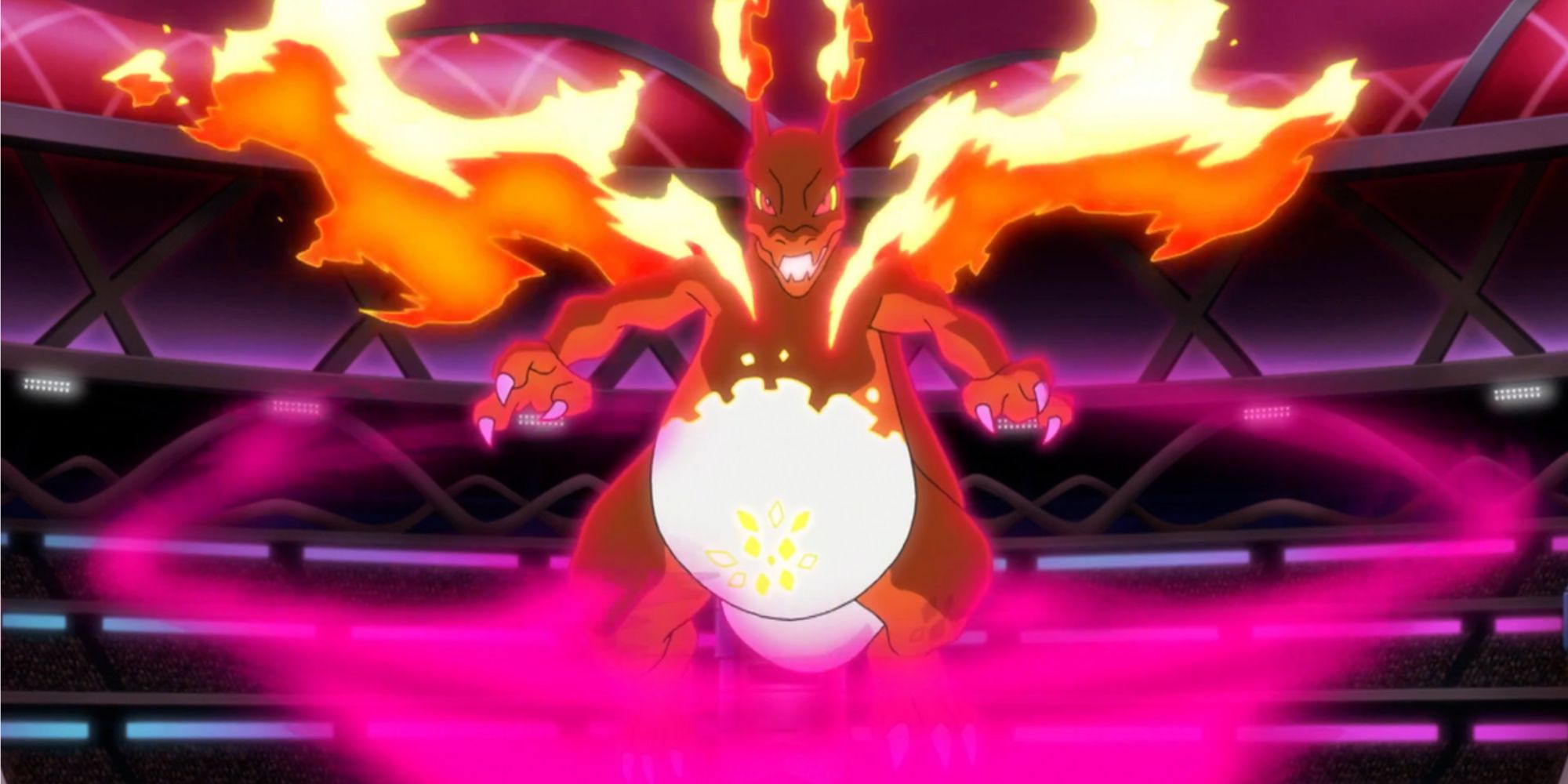 Gigantamax Charizard from the Pokémon anime.
