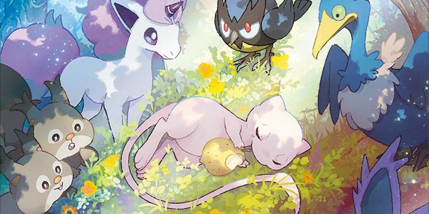 Mew x Mewtwo x Starry Night Sticker