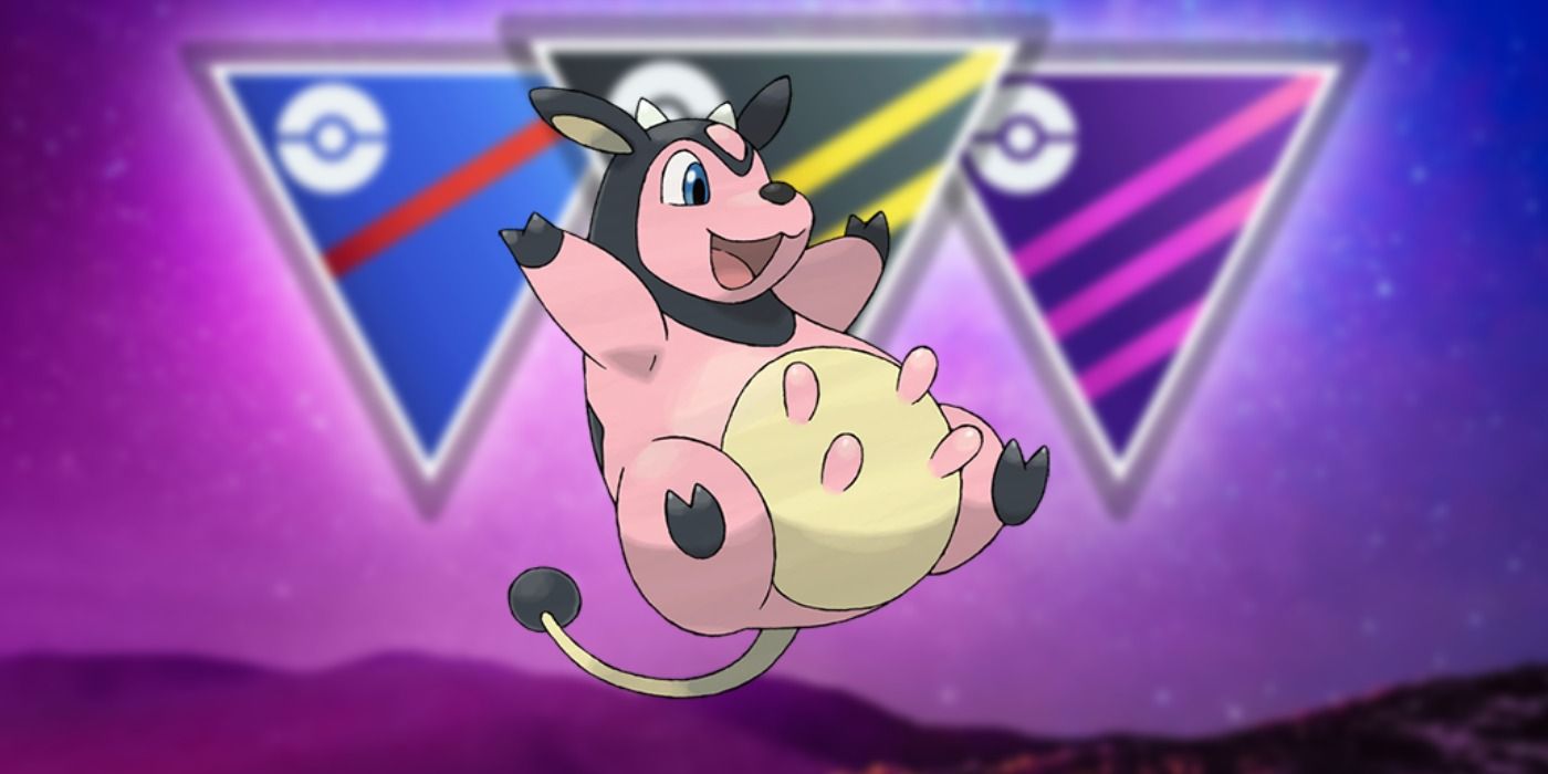 Pokémon vai Miltank com bandeiras da Copa Força de Vontade