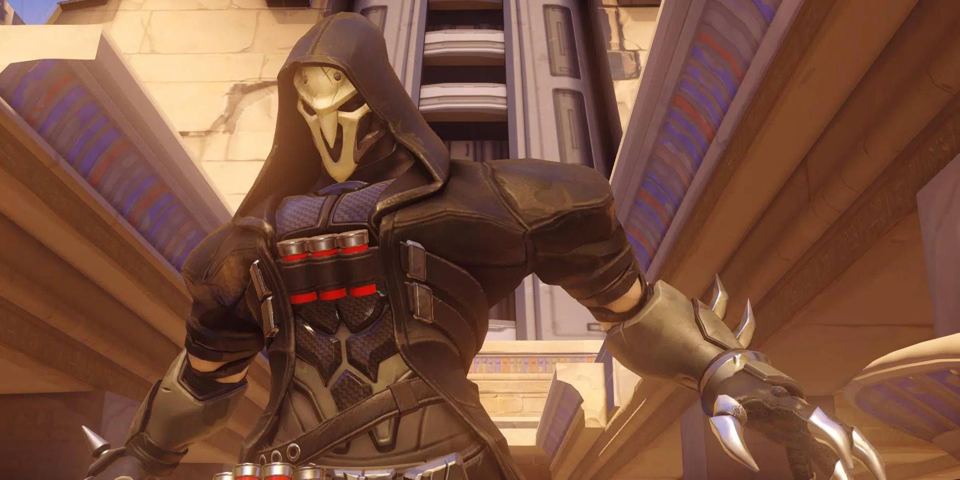 Overwatch Reaper Shotgun Reload Animation Cinematic Close Up on Anubis Map