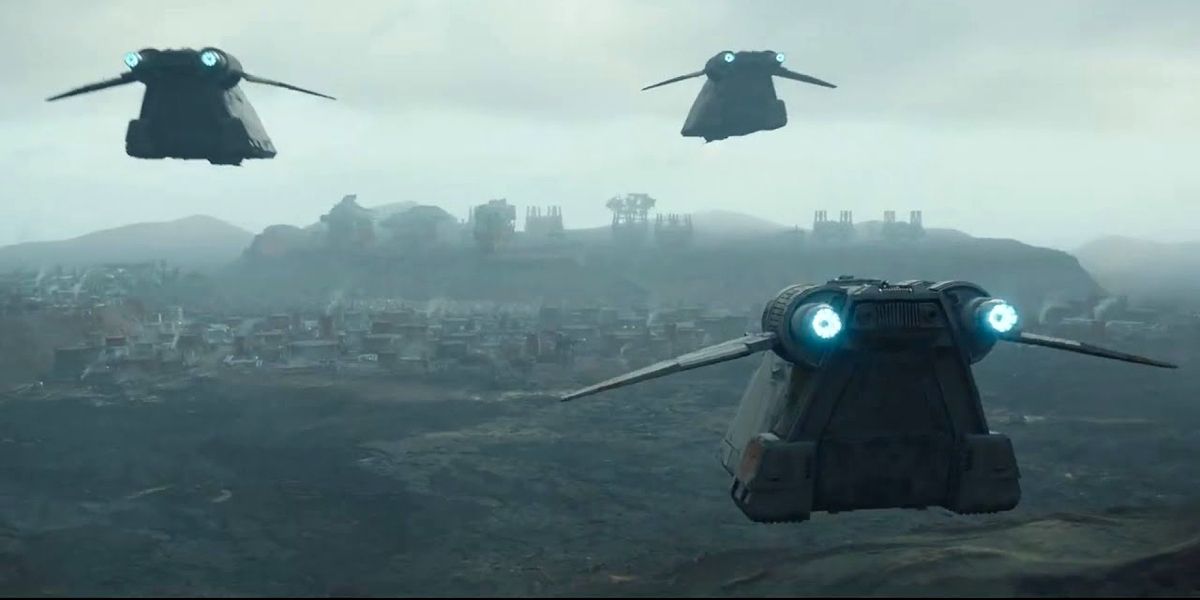 Republic gunships in Star Wars Andor