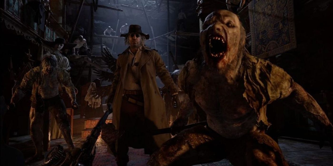 Imagem estática do jogo Resident Evil Village.