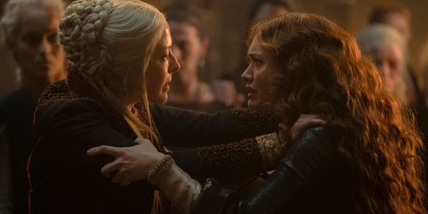 Rhaenyra And Alicent's altercation in House Of The Dragon.