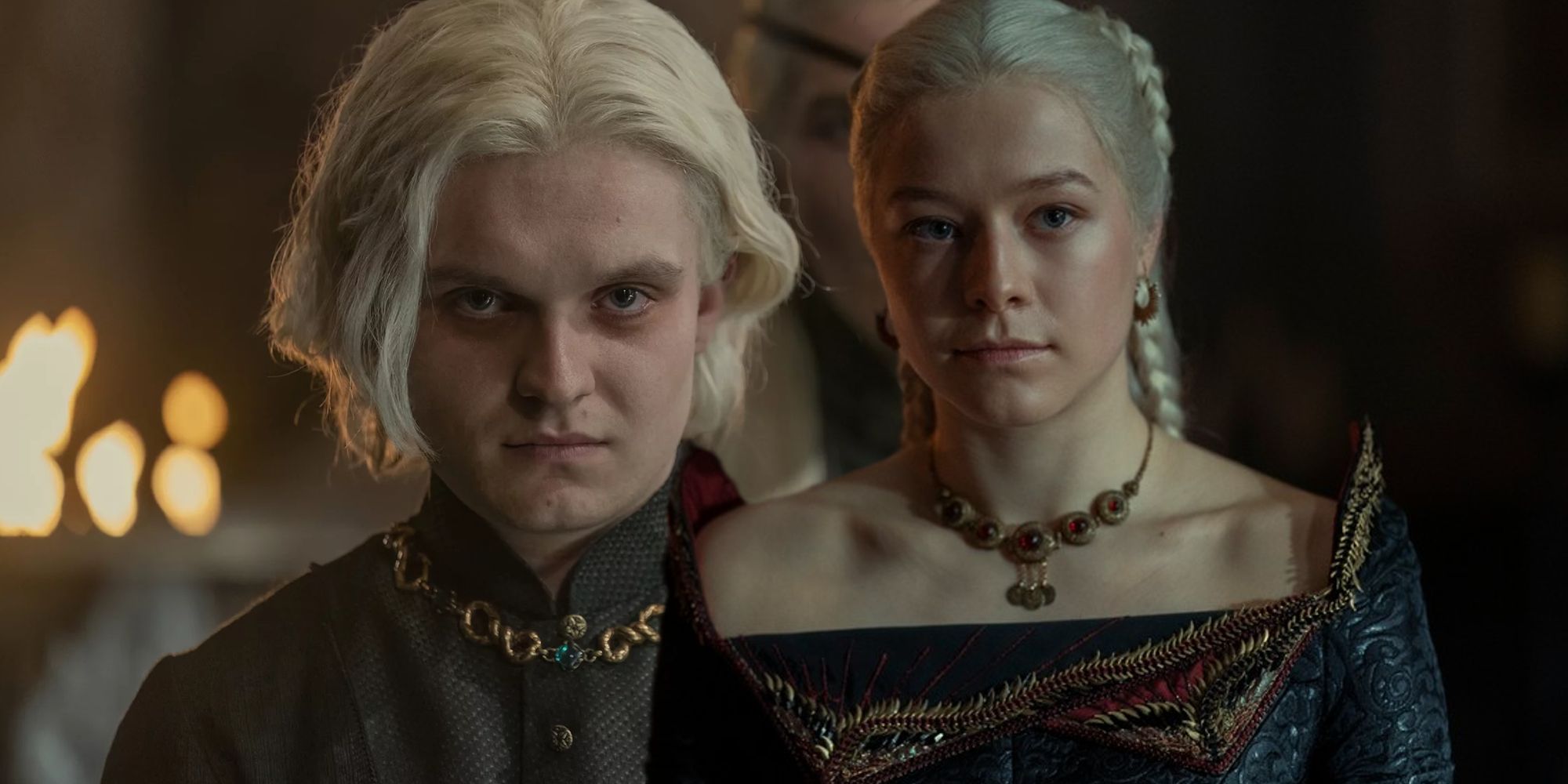 Mistura de Rhaenyra e Aegon Targaryen em House of the Dragon