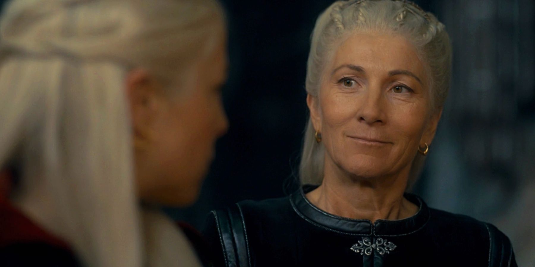 Eve Best as Rhaenys Targaryen in House Of The Dragon Season 1 Episode 10