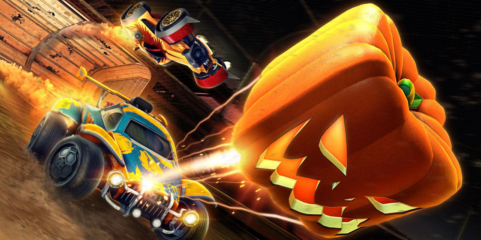 Image of a pumpkin from Rocket League's Haunted Hallows 2022 event