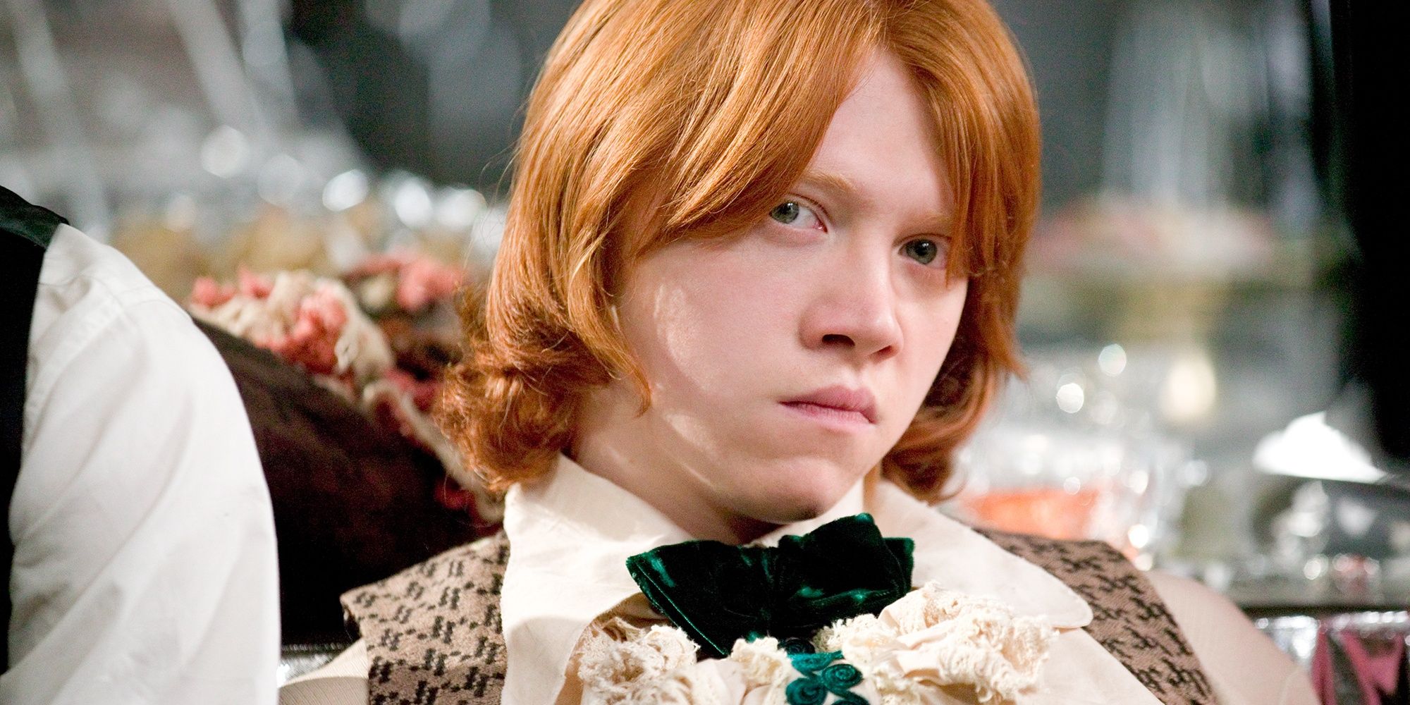Ron looking angry at the Yule Ball in Harry Potter 4 