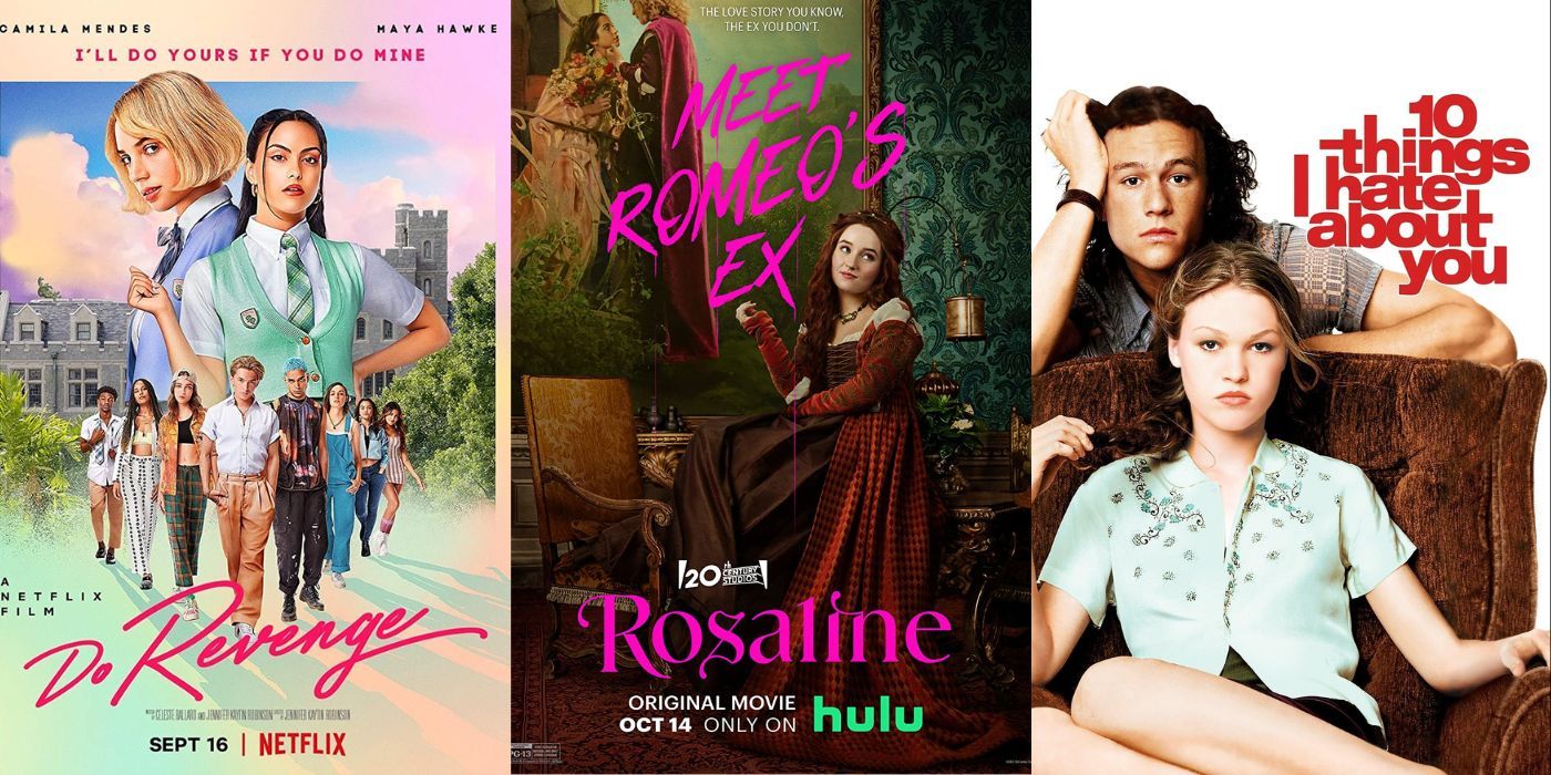 Split Image: Do Revenge, Rosaline, and 10 Things I Hate About You posters