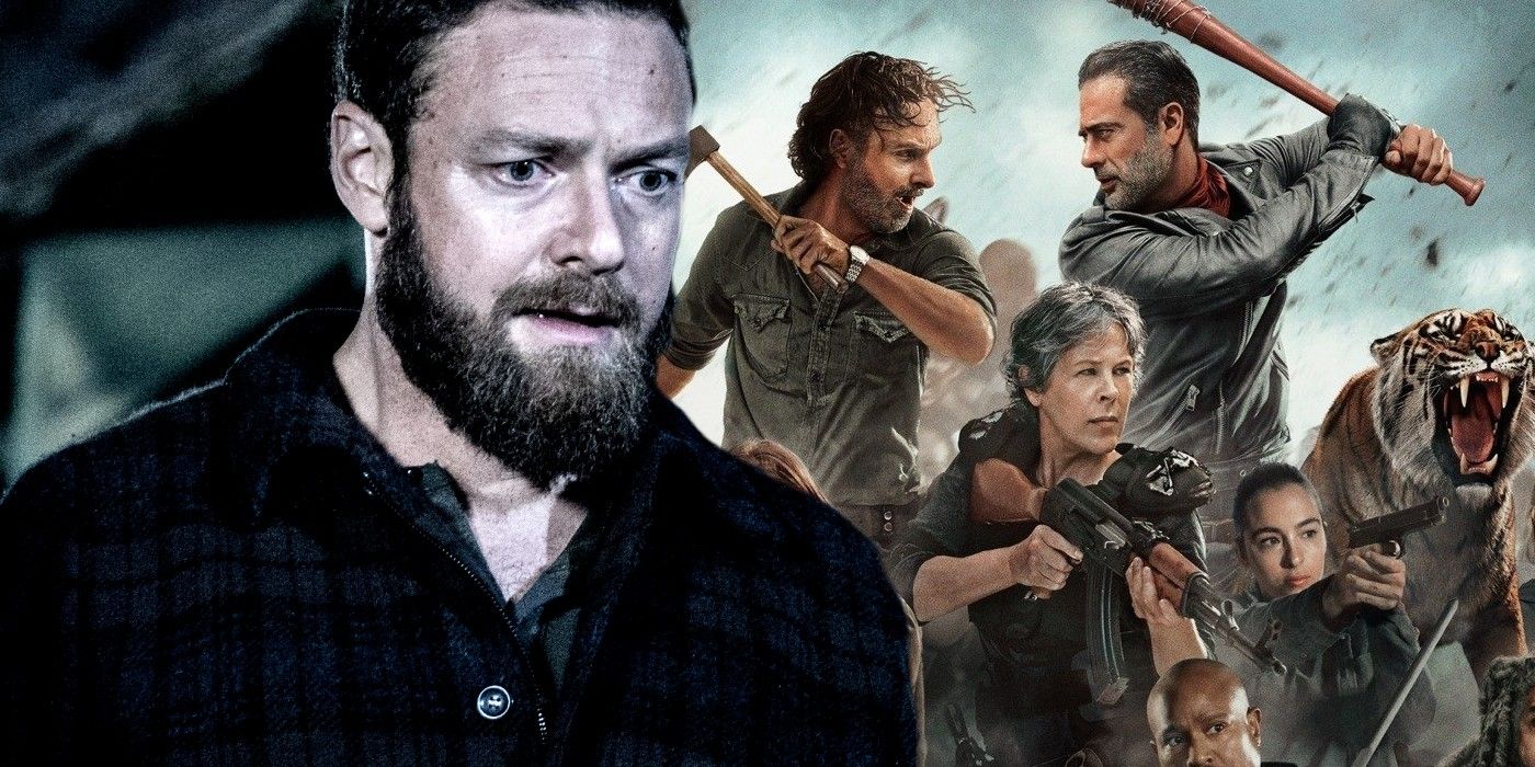 Ross Marquand as Aaron in Walking Dead and season 8 poster