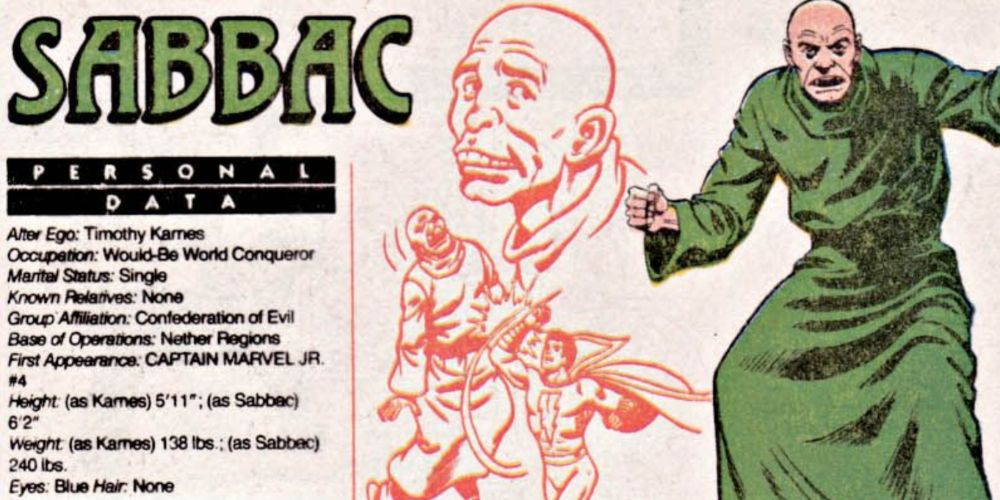 The first ever version of Sabbac in DC Comics