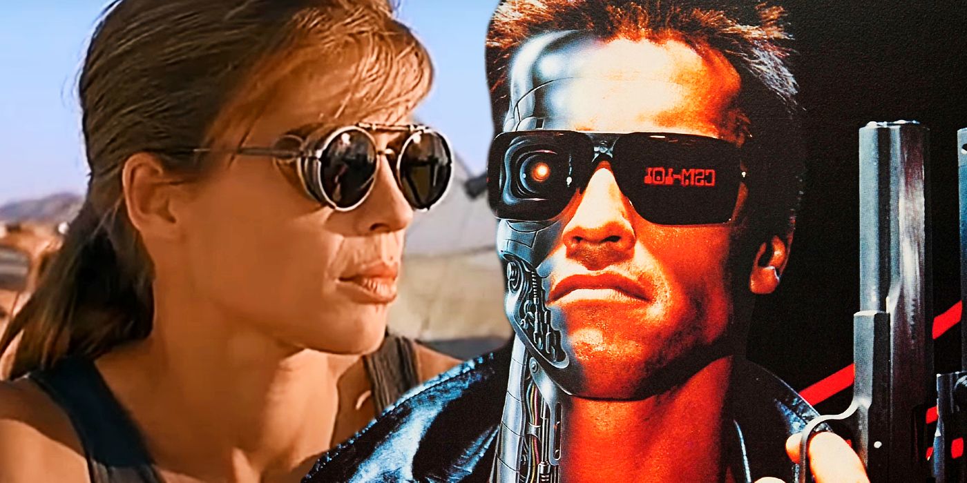 Sarah Conners and the T-800 in The Terminator