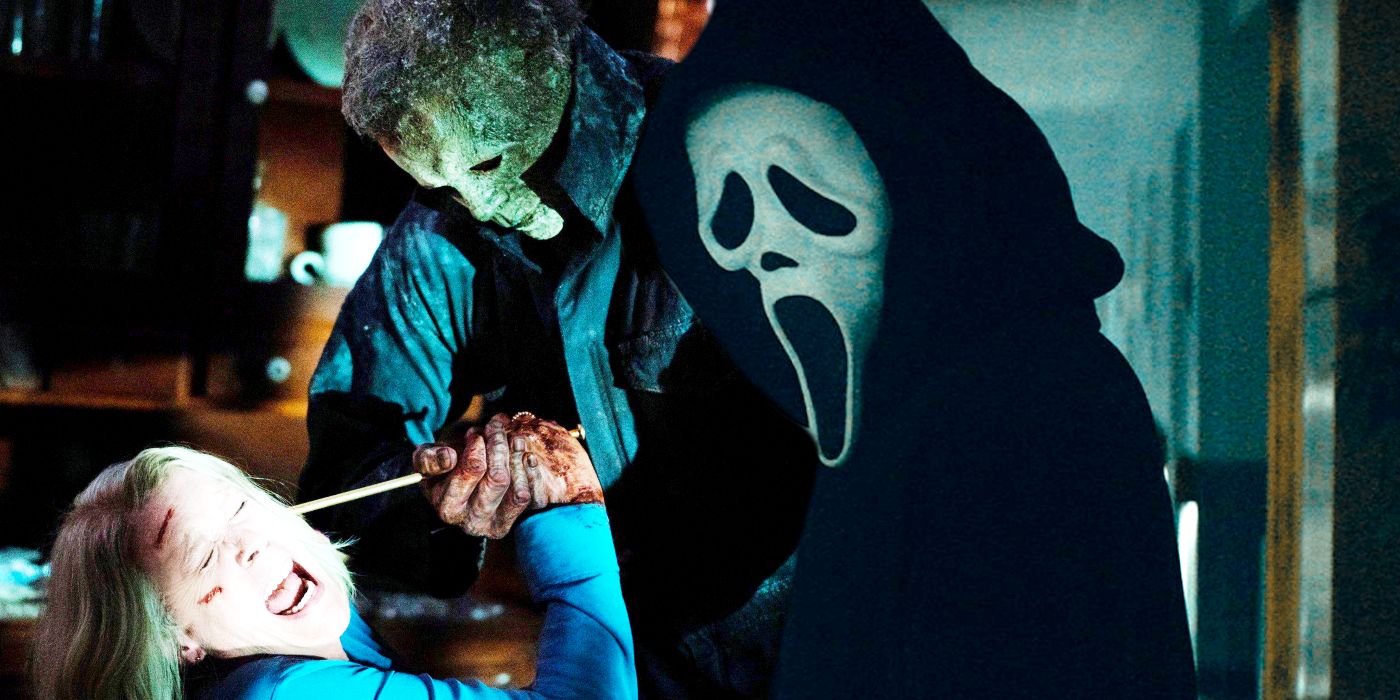 Scream 2022 and Laurie and Michael Myers in Halloween Ends