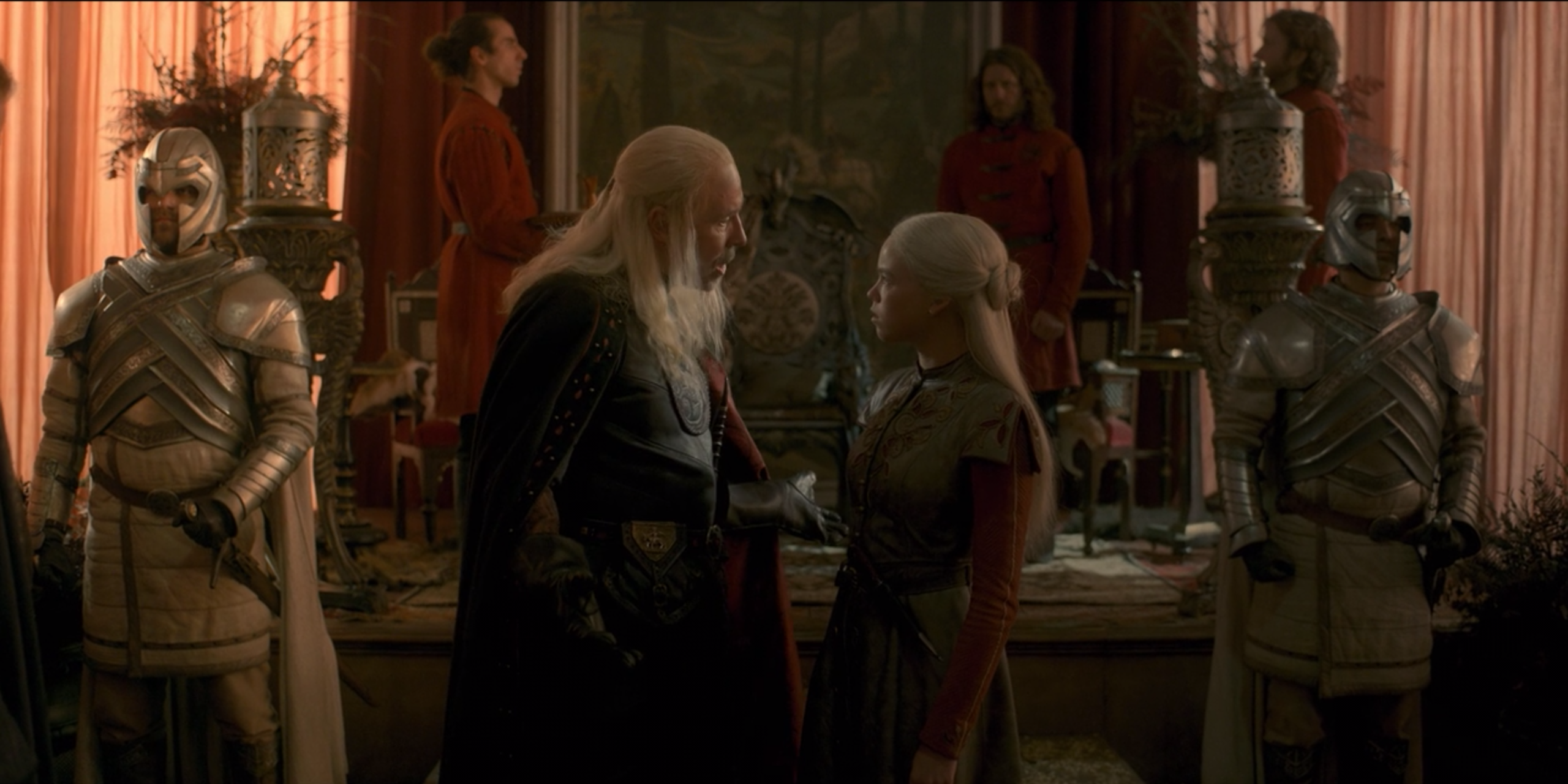 Viserys and Rhaenyra fight on House of the Dragon
