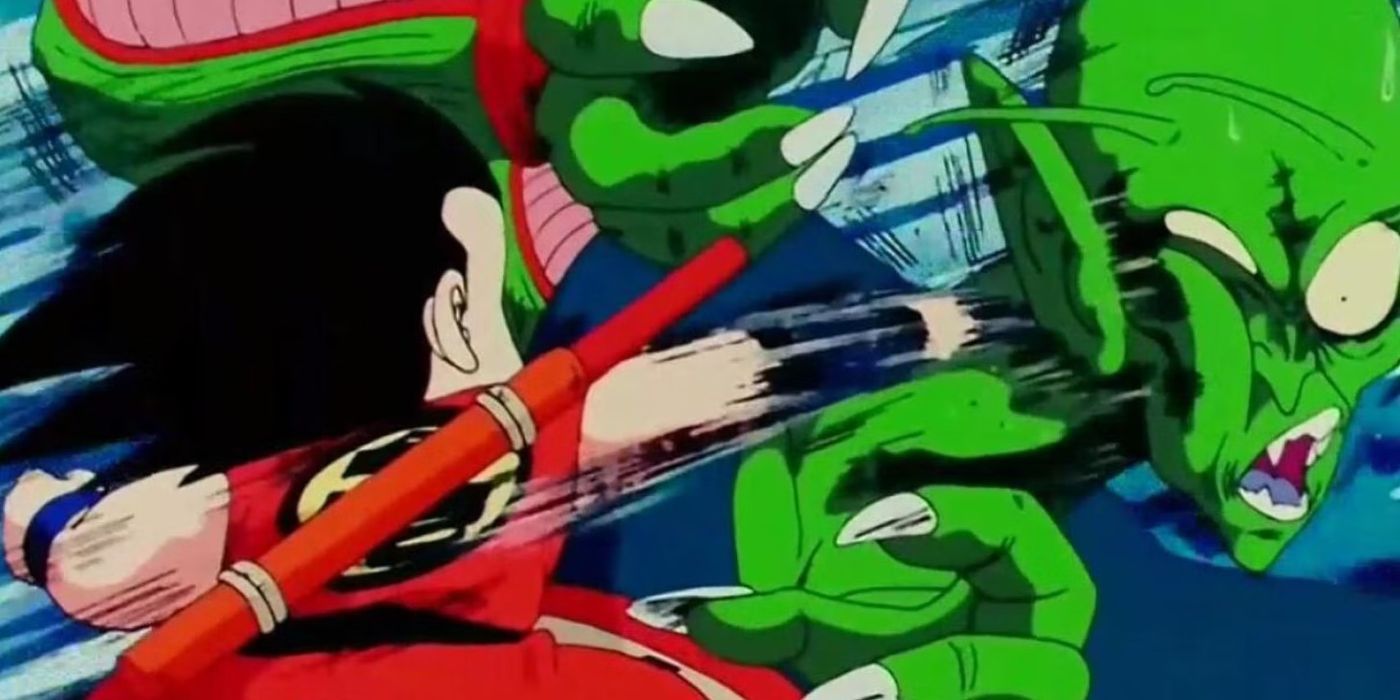 Goku socando King Piccolo - Dragon Ball.