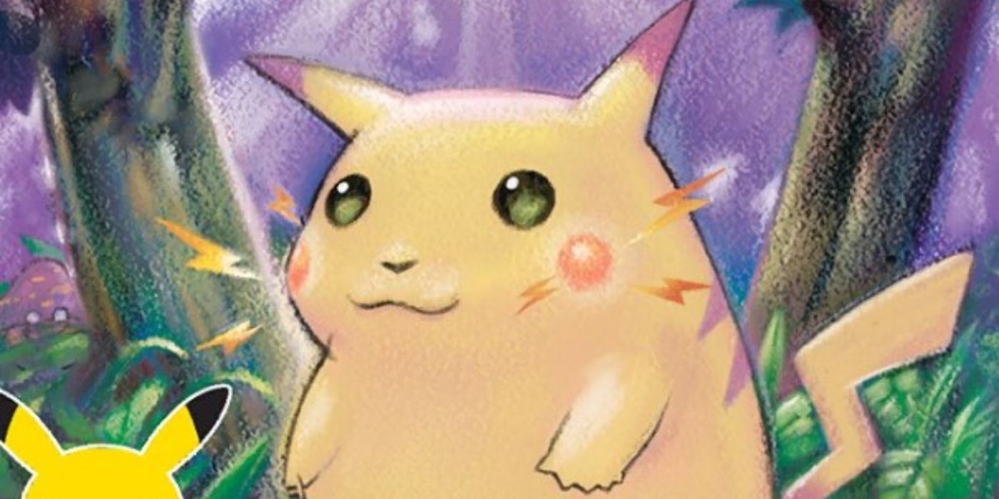 Pikachu - Pokemon TCG: Celebrations close up of Pikachu on card
