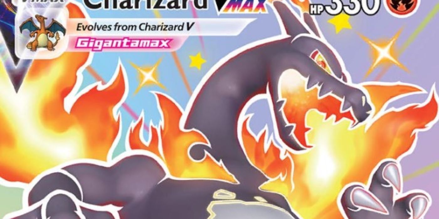 Shiny Charizard VMAX - Pokémon TCG: Shining Fates.