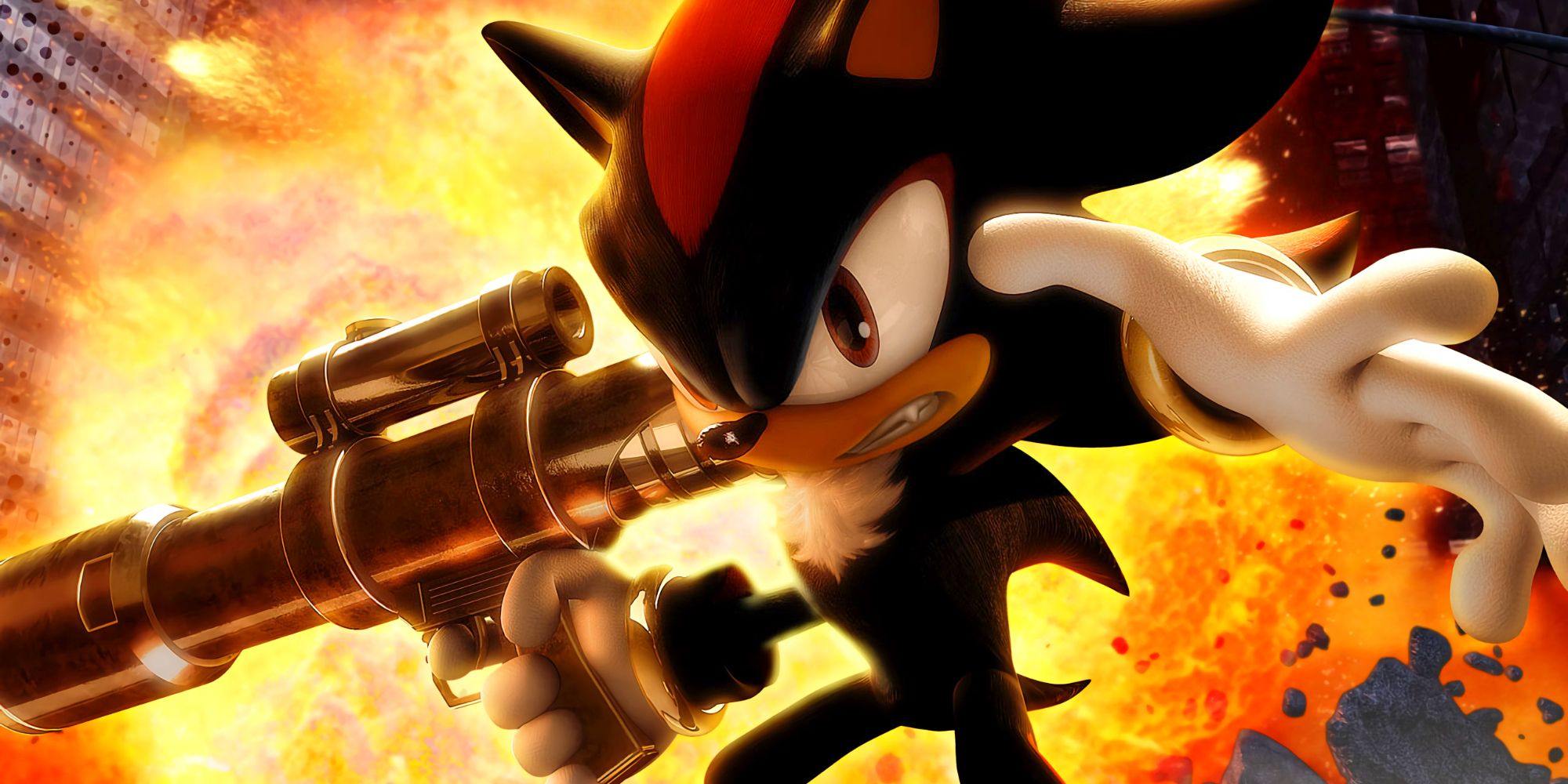 Official artwork for the Shadow the Hedgehog game.
