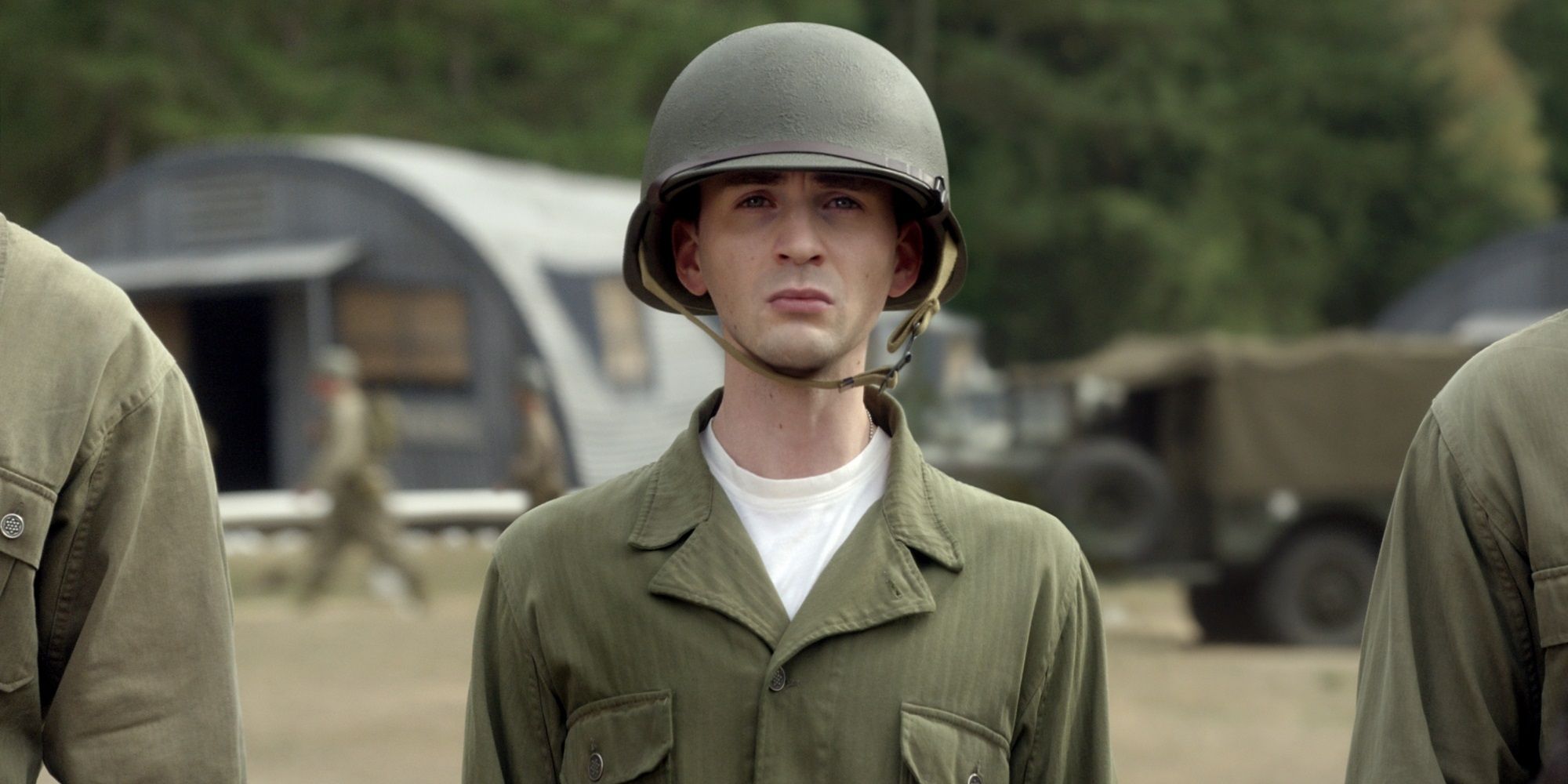 Short, skinny Steve Rogers in Captain America The First Avenger