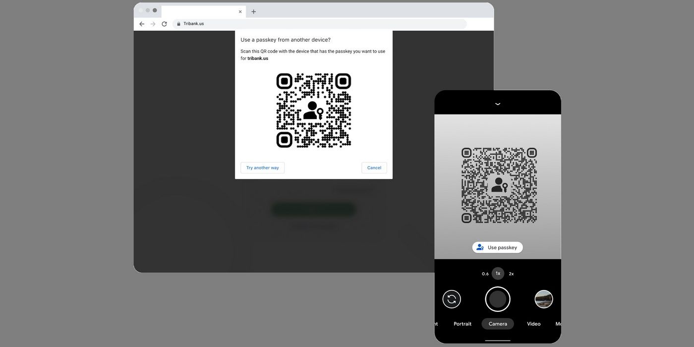 Signing in on a nearby computer using a passkey on an Android
