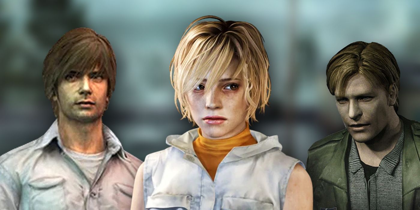 Silent Hill characters James Sunderland, Heather Mason, and  Henry Townshend.