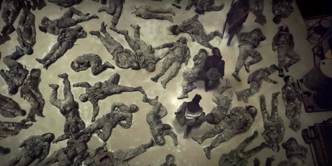 Sleeping zombies in Walking Dead