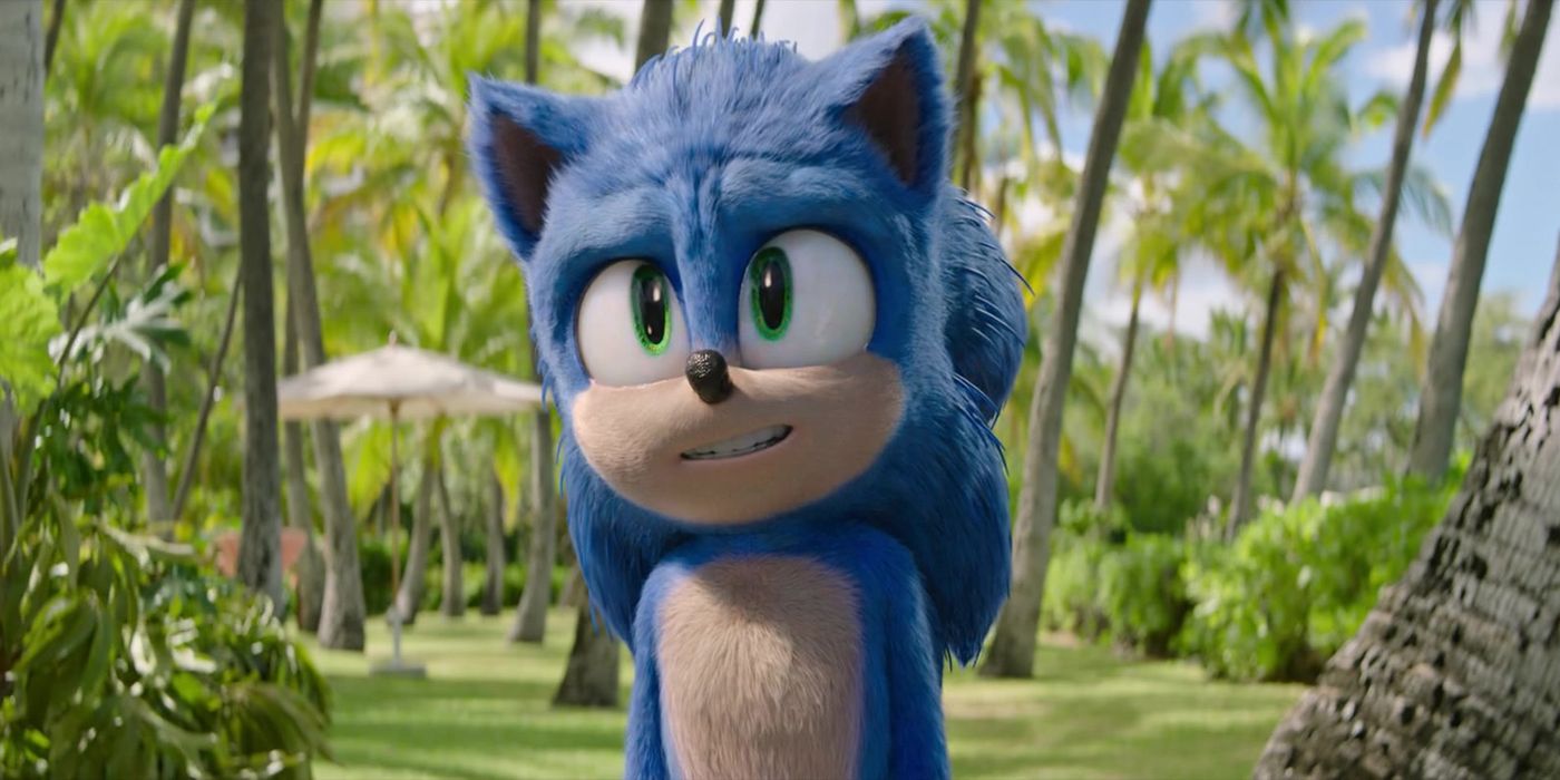 Sonic smiling in Sonic the Hedgehog 2
